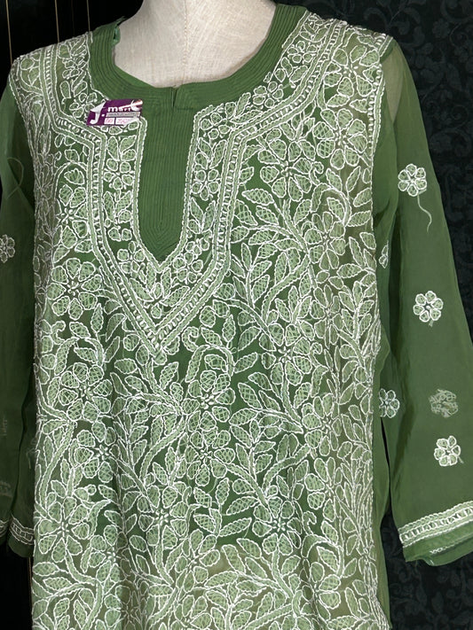Chikankari short kurti with inner