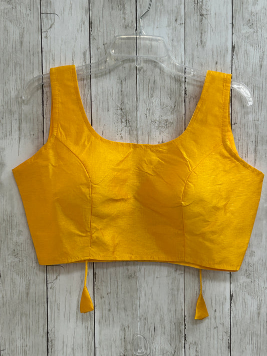 Yellow silk blouse