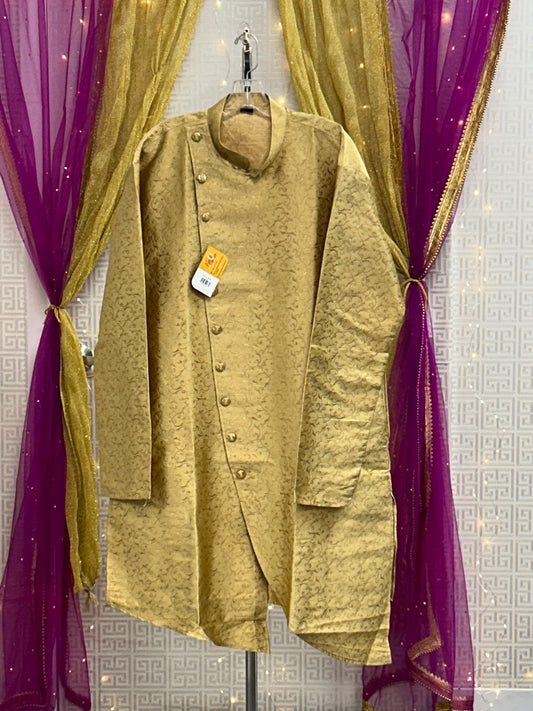 Gold kurta with gold pant