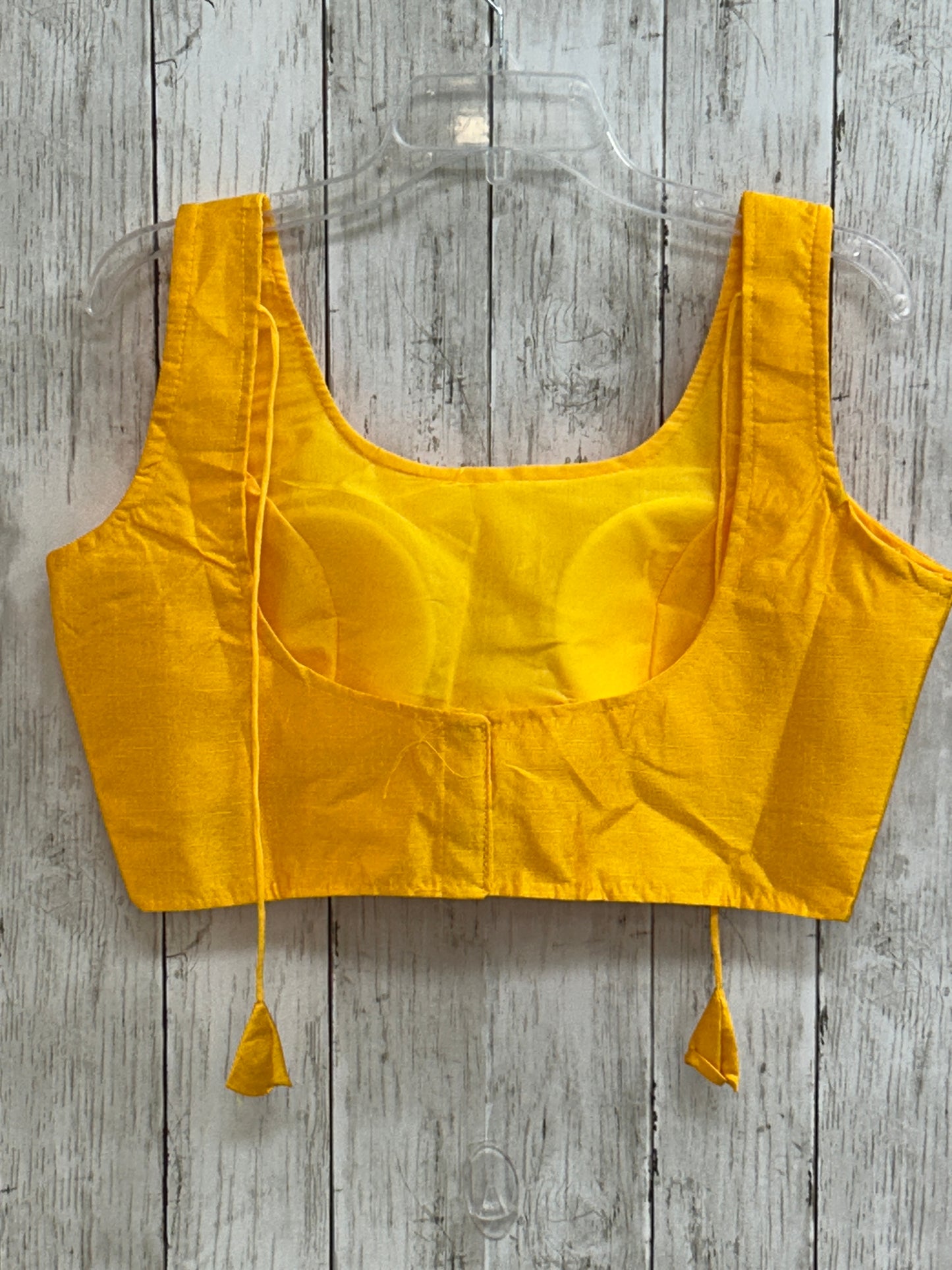 Yellow silk blouse