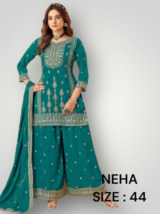 Neha : party wear sharara suit - Kurti Connection USA
