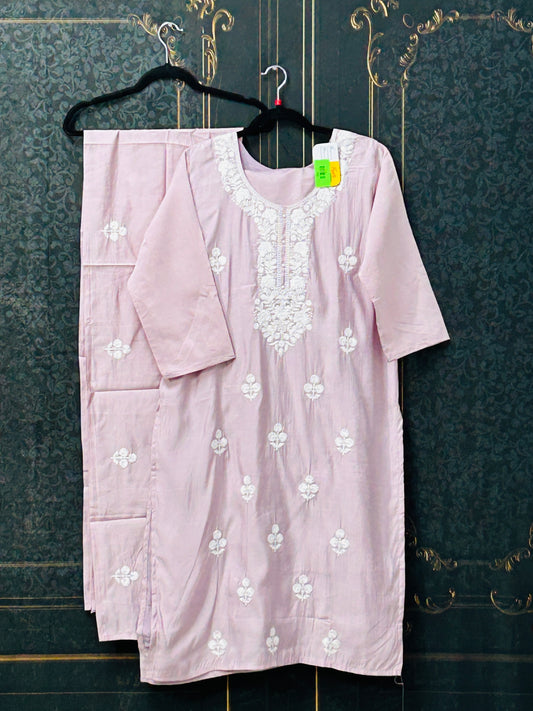 Lilac pink Kurti pant set / plus size Kurti set - Kurti Connection USA