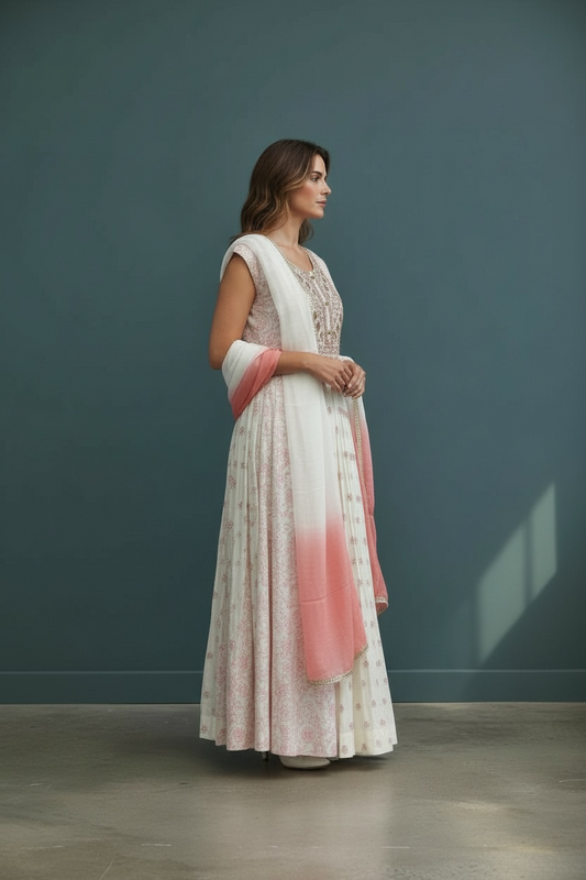 Party wear long Kurti set / Anarkali