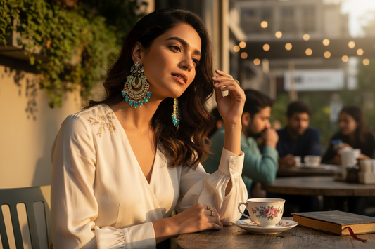 Peacock earrings : chandbali