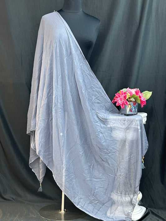 Grey chiffon dupatta
