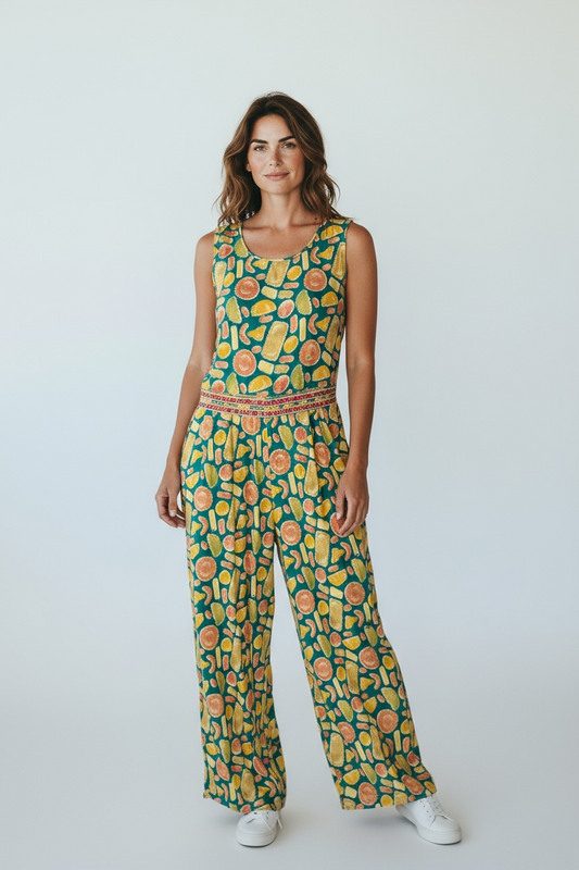 Cotton Jumpsuit: sleeves available