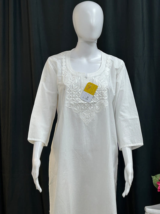 White chikankari kurti | cotton Kurti