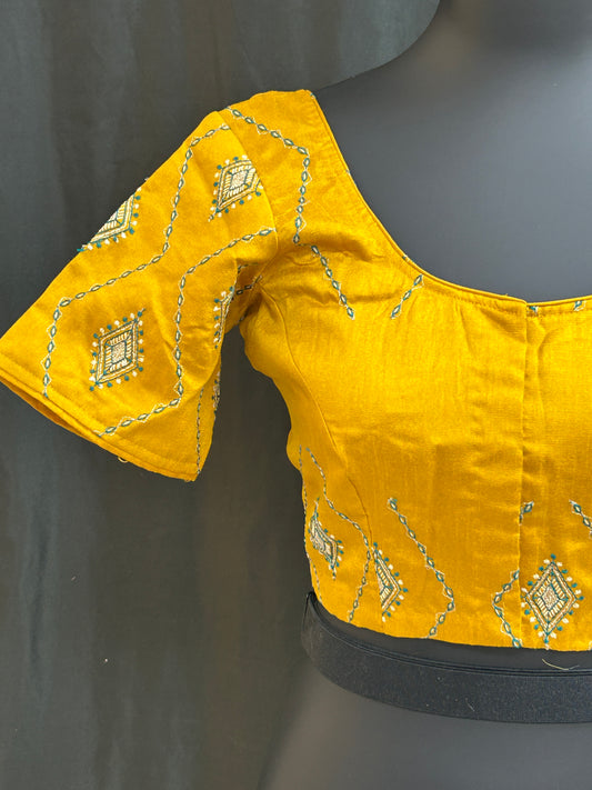 Raw silk blouse