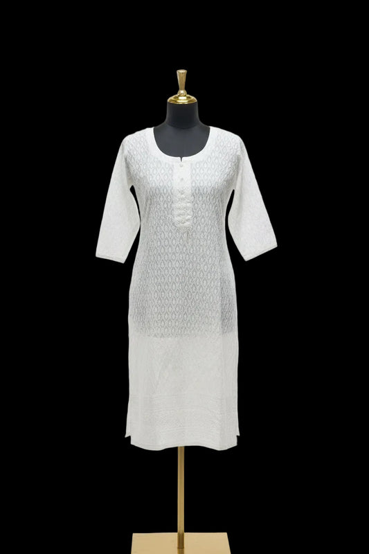 Chikankari white Kurti