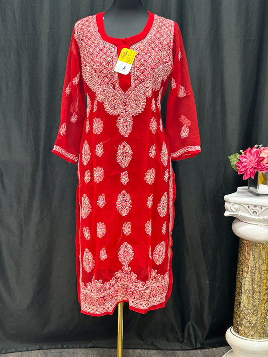Georgette Chikankari kurti