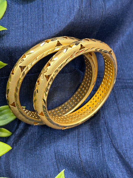 Golden bangles : Size 2.4 - Kurti Connection USA