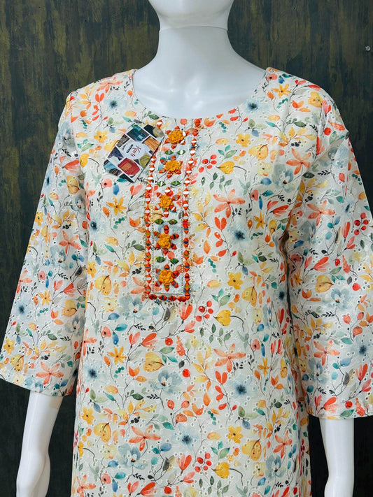 Hakoba cotton kurti - Kurti Connection USA