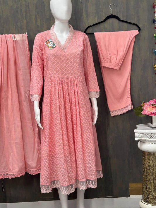 Cotton Kurti pant set - Kurti Connection USA