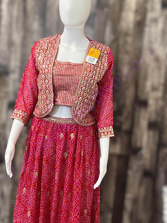 Lehenga choli set with jacket - Kurti Connection USA