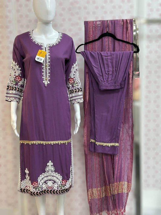 Rayon kurti pant set - Kurti Connection USA