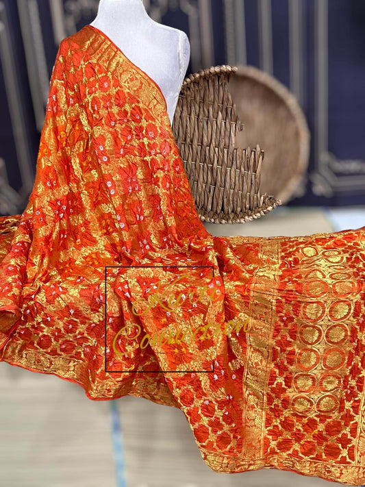 Bandhani silk dupatta - Kurti Connection USA