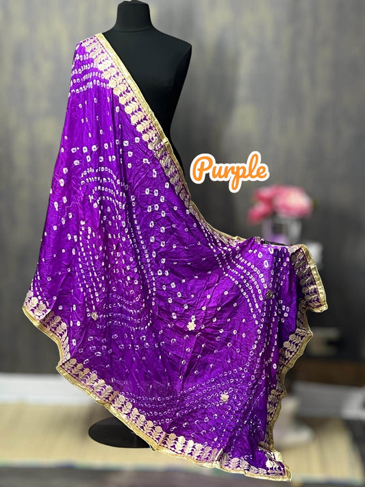 Bandhani dupattas with gota patti work - Kurti Connection USA