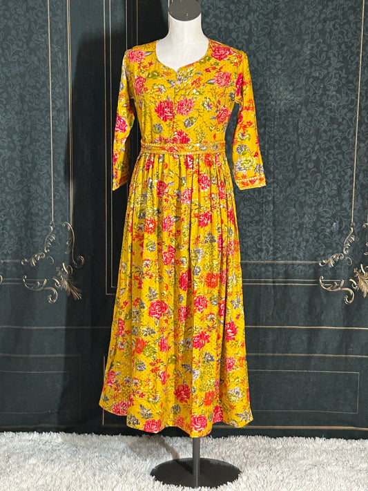 Rayon long kurti | digital print