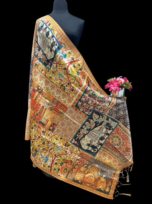 Kalamkari print dupatta