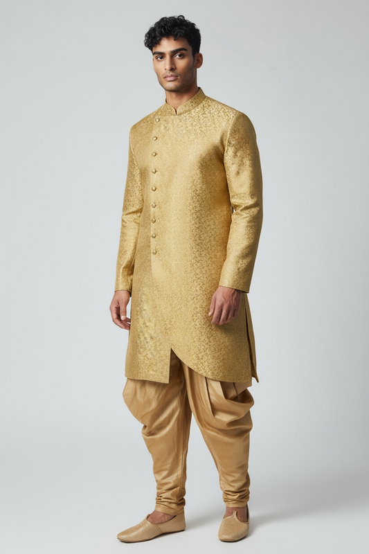 Gold kurta with gold pant