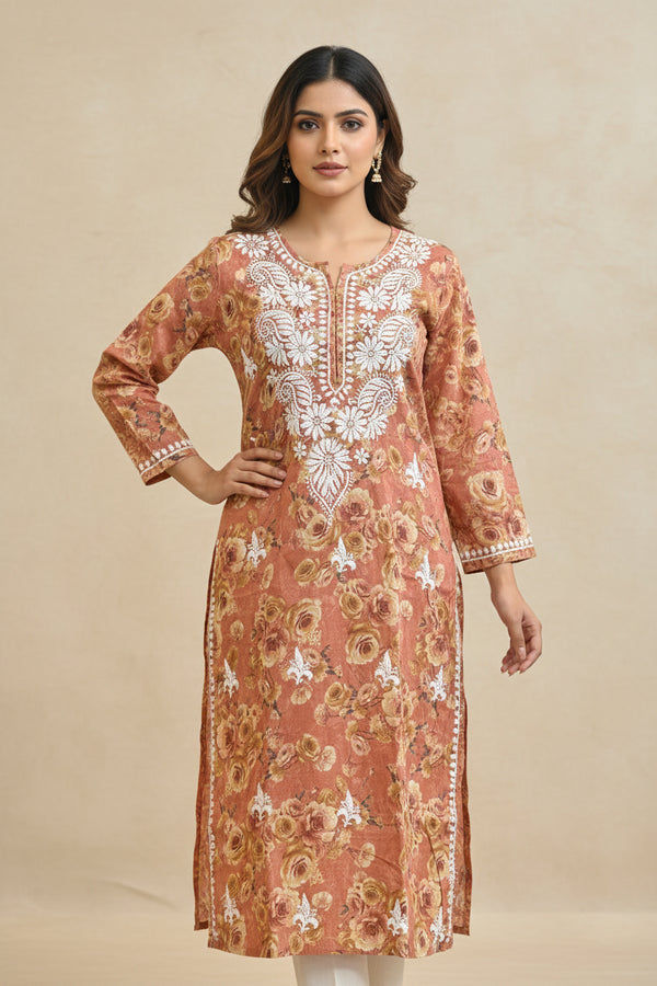 Chikankari cotton Kurti