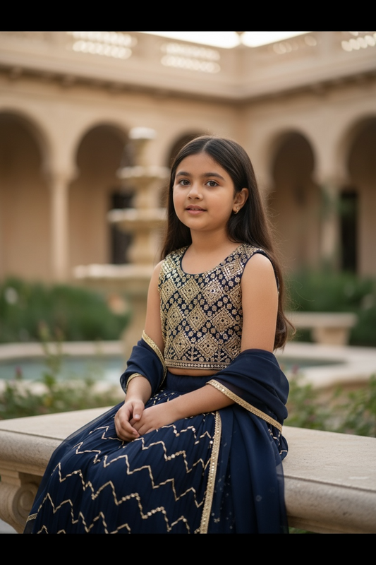 Girls Lehenga Choli - Kids Traditional Ethnic Set